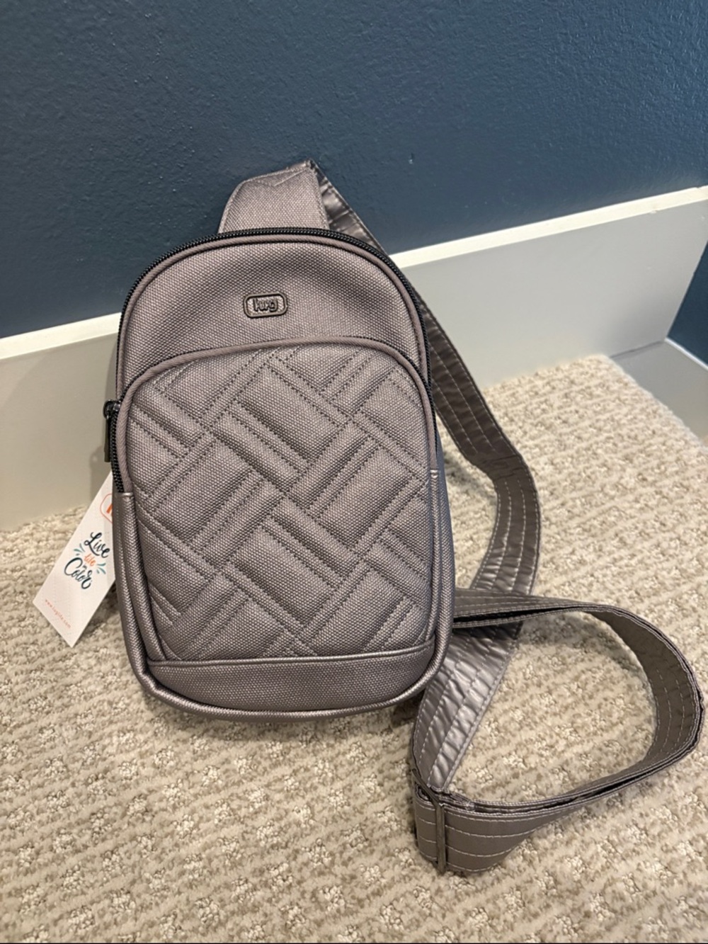 Lug Monorail In Matte Lux Metallic Quilted Sling